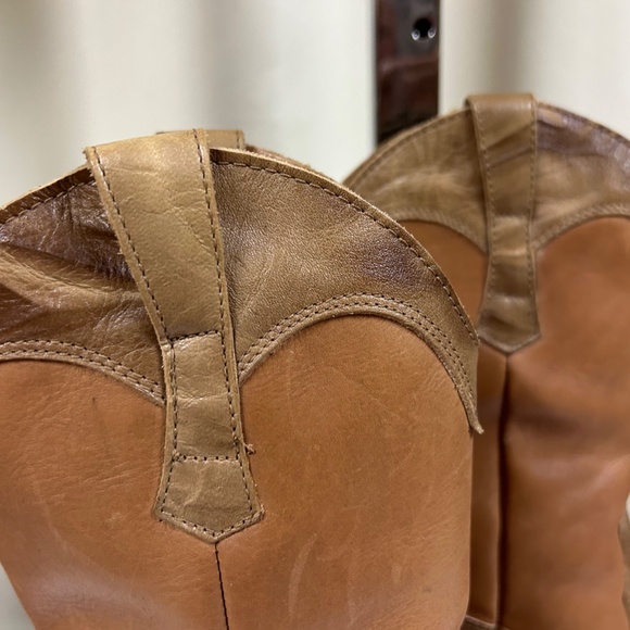 DINGO WESTERN STYLE BROWN LEATHER BOOTS WITH BUCKLE SZ 7 - Picture 6 of 13